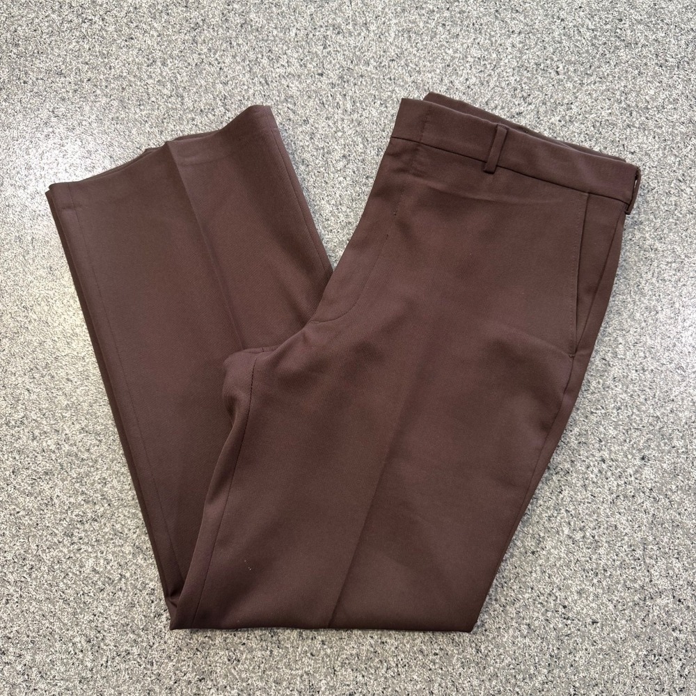 Vintage 70s Pants Mens 38x30 Slacks Khakis Disco Sears Sportswear Brown